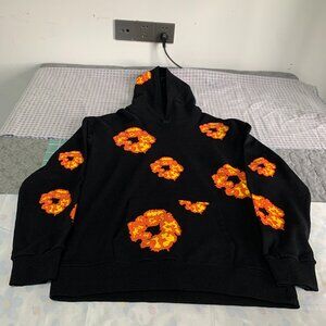 Denim Tears Black Printed Long Sleeve Sport Hoodie Unisex
